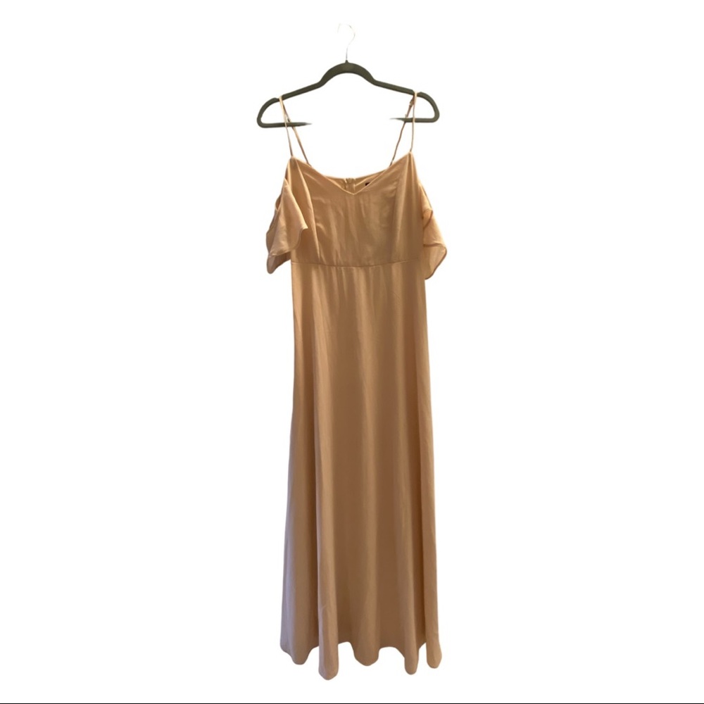 Boohoo Chiffon Strappy Open Shoulder Dress (Bridesmaid/Prom) Size 12